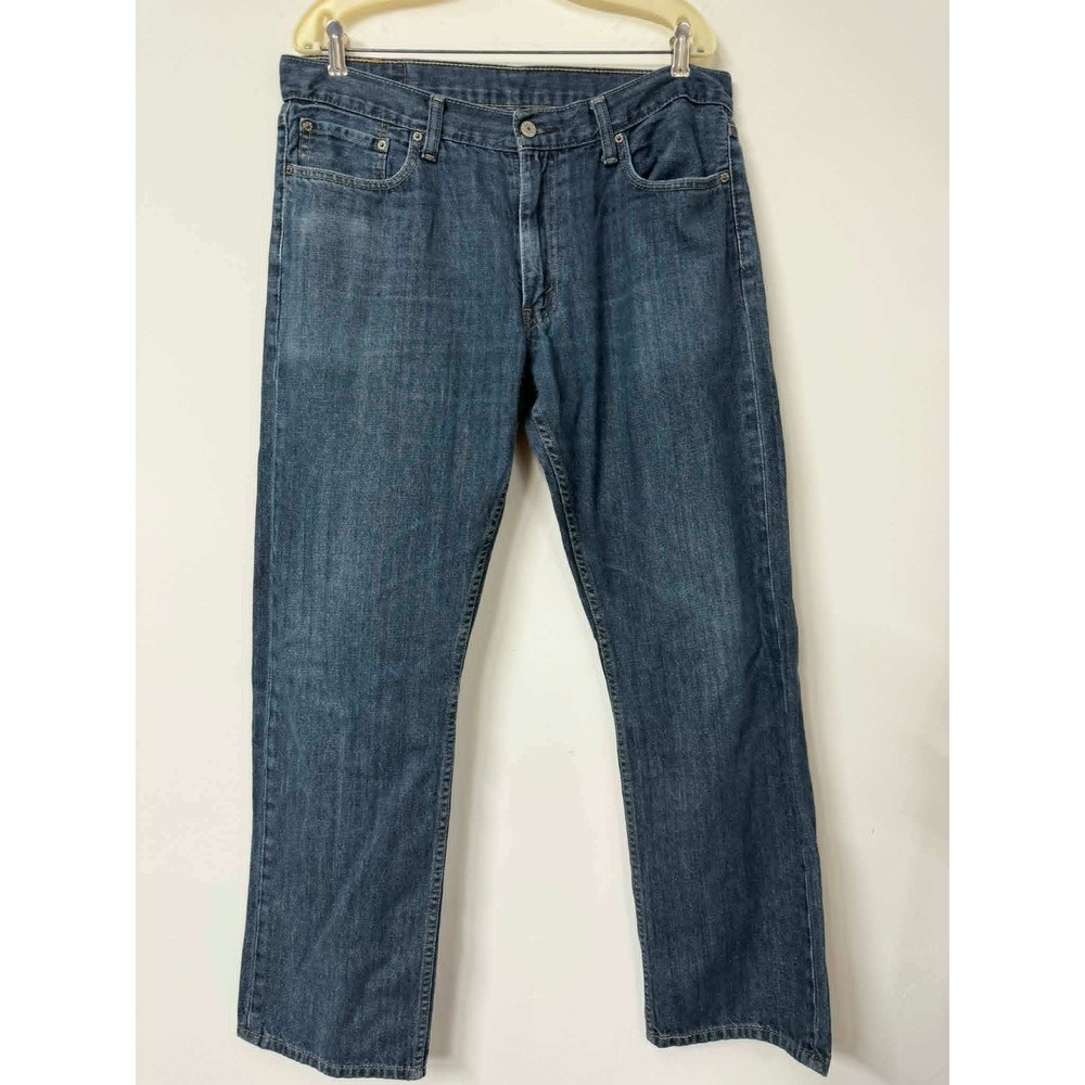 Levis 514 Straight Fit Mens‎ Jeans Blue Denim Pants 36x34 Fits 36x31